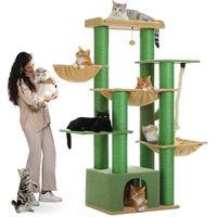 Produktbild von PETEPELA XXL Kratzbaum für Katzen mit 13 Sisalpfosten, Höhle und Körben, 169 cm hoch