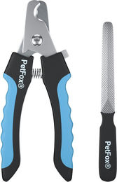 Produktbild von PetFox Krallenschere aus Edelstahl in Blau für Hunde, Katzen, Kaninchen und Meerschweinchen