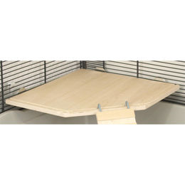 Produktbild von PETGARD Holz-Ecketage aus Sperrholz für Nager wie Chinchilla, Hamster und Maus 20 x 20 x 1 cm