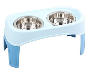 Produktbild von PETGARD Hundebar Futterstation mit 2 Edelstahlnäpfen 750 ml Blau - 2 x 750 ml