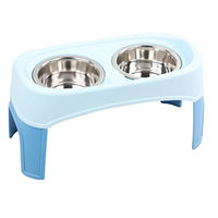 Produktbild von PETGARD Hundebar Futterstation mit 2 Edelstahlnäpfen 750 ml Blau - 2 x 750 ml