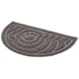 Produktbild von PETGARD Schmutzfangmatte für Katzentoilette halbrunde Vorlegematte Grau 43 x 26 cm aus Kunststoff - 1 Stk.