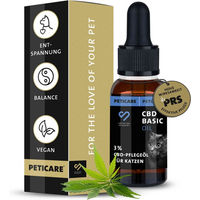 Produktbild von Peticare 3% CBD Öl zur Beruhigung für Katzen 10 ml