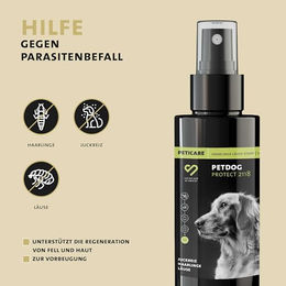 Peticare Anti-Läuse und Haarlinge Spray für Hunde zur Linderung von Juckreiz 100 ml - 100 ml – Bild 1 von 7