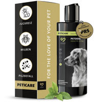 Produktbild von Peticare Anti-Parasiten Hunde-Shampoo gegen Milben Flöhe und Pilze 250 ml