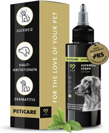 Peticare Anti-Parasiten Mittel für Hunde gegen Flöhe und Milben ölbasiert für alle Altersstufen – Bild 1 von 2