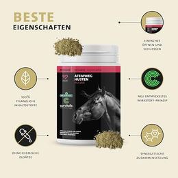 Peticare Bronchial und Husten-Mittel Pulver für Pferde zur Unterstützung der Atemwege 400 g - 400 g – Bild 1 von 7