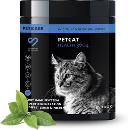 Peticare Detox Entgiftung Pulver für Katzen Kitten zur Unterstützung von Leber und Magen-Darm-Trakt hypoallergen - 100 g – Bild 1 von 4