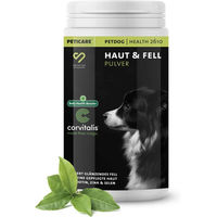 Produktbild von Peticare Ergänzungsfutter Haut & Fell Pulver für Hunde 125g
