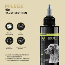 Peticare Ohrenreiniger für Hunde zur sanften Reinigung von Schmutz und Verkrustungen 250 ml - 250 ml – Bild 1 von 6