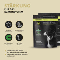 Produktbild von Peticare Probiotika und Präbiotika Pulver für Hunde zur Unterstützung der Magen-Darm-Verdauung 250 g - 250 g