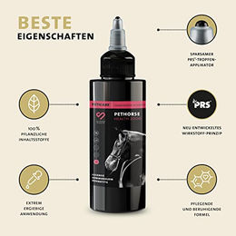 Peticare Spezial-Mittel für Pferde bei Sommerekzem und Dermatitis Bio Öl 100 ml - 100 ml – Bild 1 von 7
