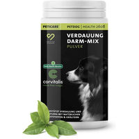 Produktbild von Peticare Verdauung und Magen-Darm Ergänzungsfutter Pulver für Hunde mit Probiotika 125g