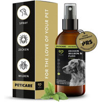 Produktbild von Peticare Zeckenspray für Hunde und Katzen gegen Zecken, Flöhe und Milben 100 ml