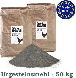 Petigi Badesand Urgesteinsmehl als Staubbad und Geflügeleinstreu für Hühner, Enten, Wachteln und Tauben - 5 kg – Bild 1 von 5