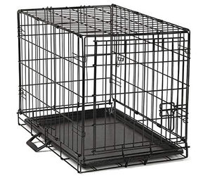 Petigi Hundebox Faltbarer Drahtkäfig als Transportbox für Hunde Schwarz 60 x 43 x 49 cm – Bild 1 von 12