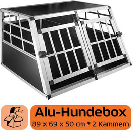 Petigi Hundetransportbox aus Aluminium für Hunde 89 x 69 x 50 cm – Bild 1 von 13