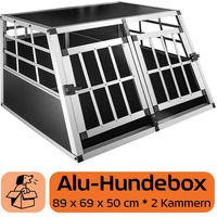 Produktbild von Petigi Hundetransportbox aus Aluminium für Hunde 89 x 69 x 50 cm