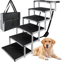 Produktbild von Petigi Hundetreppe aus Aluminium klappbar mit 6 Stufen rutschfest für Hunde