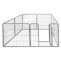 Produktbild von Petigi Welpenlaufstall aus Metall als Freilaufgehege 60 x 80 cm Silber