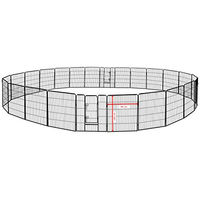 Produktbild von Petigi Welpenlaufstall aus Metall in Schwarz 100 cm