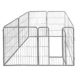 Produktbild von Petigi Welpenlaufstall aus Metall in Silber 100 x 80 cm
