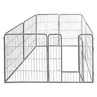 Produktbild von Petigi Welpenlaufstall aus Metall in Silber 100 x 80 cm