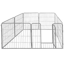 Petigi Welpenlaufstall aus Metall zusammenklappbar 80 x 60 cm – Bild 1 von 2