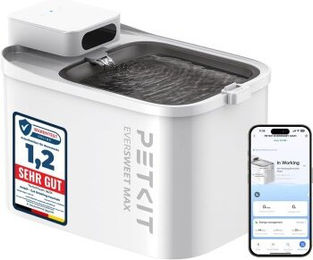 PetKit Eversweet Max Kabelloser Trinkbrunnen für Katzen mit WiFi und USB-Anschluss in Weiß – Bild 1 von 3