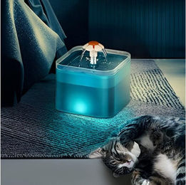PetKit Katzen Trinkbrunnen mit Vierfach-Filtersystem und LED-Anzeige Türkis 2 l - 2 l – Bild 1 von 3