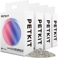 Produktbild von PETKIT Katzenstreu 5 in 1 Gemischtes Katzenstreu mit Aktivkohle und Tofustreu 4-teilig - 4 x 3,6 kg