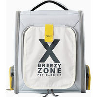 Produktbild von PetKit X-Zone 2-in-1 Haustier-Rucksack mit ausziehbarem Zelt und Verdunkelungsvorhang für Hunde und Katzen, Grau, 35 L