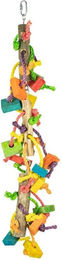 Petlala Bunter Kletterturm aus Holz mit Kletterseil für Papageien – Bild 1 von 2