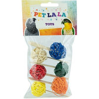 Produktbild von Petlala Popsicle Fußspielzeug für Papageien aus Seil in Bunt 6 Stück