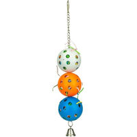 Produktbild von Petlala Triple Shredding Balls Bunte Spielbälle aus Kunststoff für Papageien