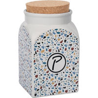 Produktbild von Petlando Futter- und Snackdose Terrazzo aus Keramik 1,35 l weiß