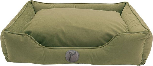 Produktbild von Petlando Hundebett Paul Plüsch olivgrün Größe M 90x70x19cm