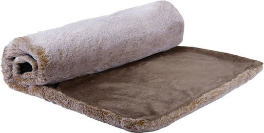 Produktbild von Petlando Hundedecke Alaska Plüsch braun Größe S 75 x 55 cm