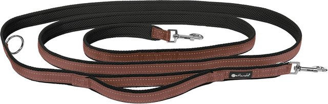 Petlando Hundeleine Outdoor Reflektierend mit Sicherheitsgriff aus Nylon in Braun Größe L 300 x 3 cm – Bild 1 von 4