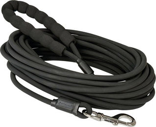 Petlando Hundeschleppleine Trekking aus Biothane Schwarz 10 m wasserabweisend – Bild 1 von 6