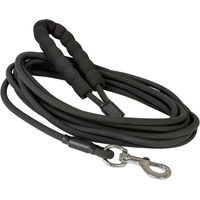 Produktbild von Petlando Hundeschleppleine Trekking aus Biothane Schwarz 5 m wasserabweisend mit Griff