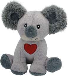 Produktbild von Petlando Hundespielzeug Moodles Koala Konrad Plüschspielzeug Grau Rot