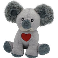 Produktbild von Petlando Hundespielzeug Moodles Koala Konrad Plüschspielzeug Grau Rot