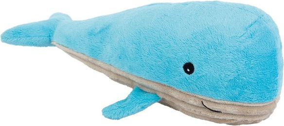 Produktbild von Petlando Hundespielzeug Moodles Wal Wanda aus Plüsch in Weiß und Blau