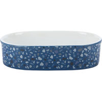 Produktbild von Petlando Keramik Katzennapf Terrazzo Blau 500 ml