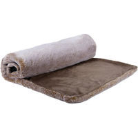Produktbild von Petlando Kuscheldecke Alaska Hundedecke aus Plüsch braun Größe M 90 x 65 cm