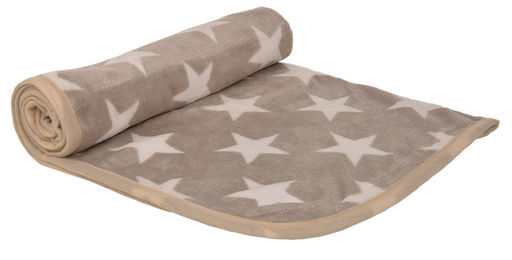Produktbild von Petlando Stars Hundebett aus Plüsch in Beige mit OEKO-TEX Standard
