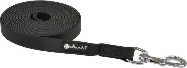 Produktbild von Petlando Trekking Schleppleine aus Biothane schwarz 10 m Länge 20 mm Breite