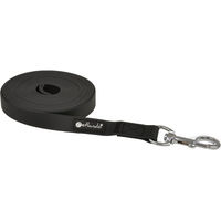 Produktbild von Petlando Trekking Schleppleine aus Biothane schwarz 10 m Länge 20 mm Breite