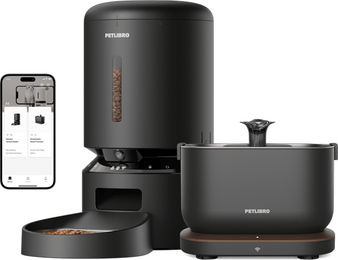 Produktbild von PETLIBRO Bundle aus App-gesteuertem Katzenbrunnen und Haustier-Kamera in Schwarz